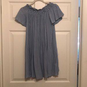 Striped off the shoulder dress